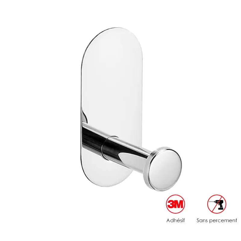 [SF-6031CR] Patère adhésive chrome, Sansvis (1).webp