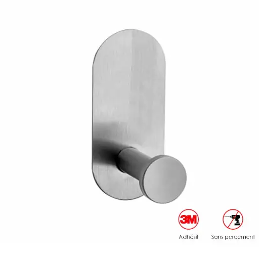 [SF-6031BR] Patère adhésive inox brossé, Sansvis.webp