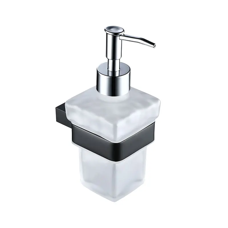 [DXB46K] Distributeur de savon, Noir mat, Qube.webp