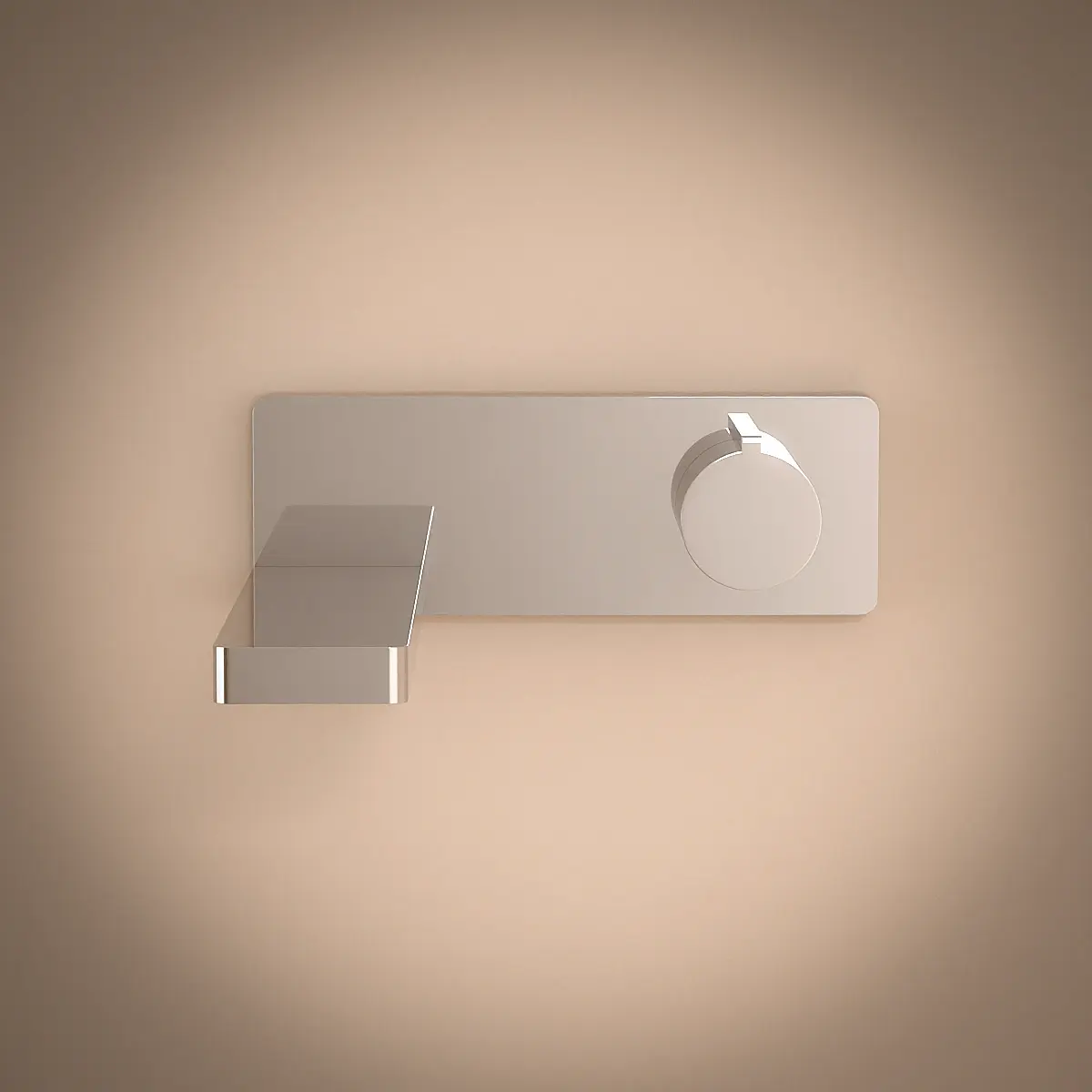 Robinet mitigeur lavabo mural encastré chromé, Carrousel
