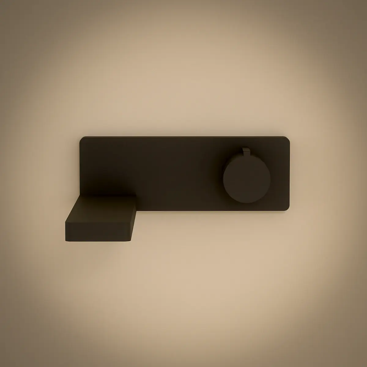 Robinet mitigeur lavabo mural encastré noir mat, Carrousel
