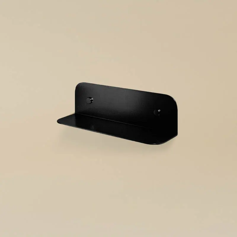 Etagère murale inox, 36, 60 ou 90 cm, Noir brossé, Châtelet