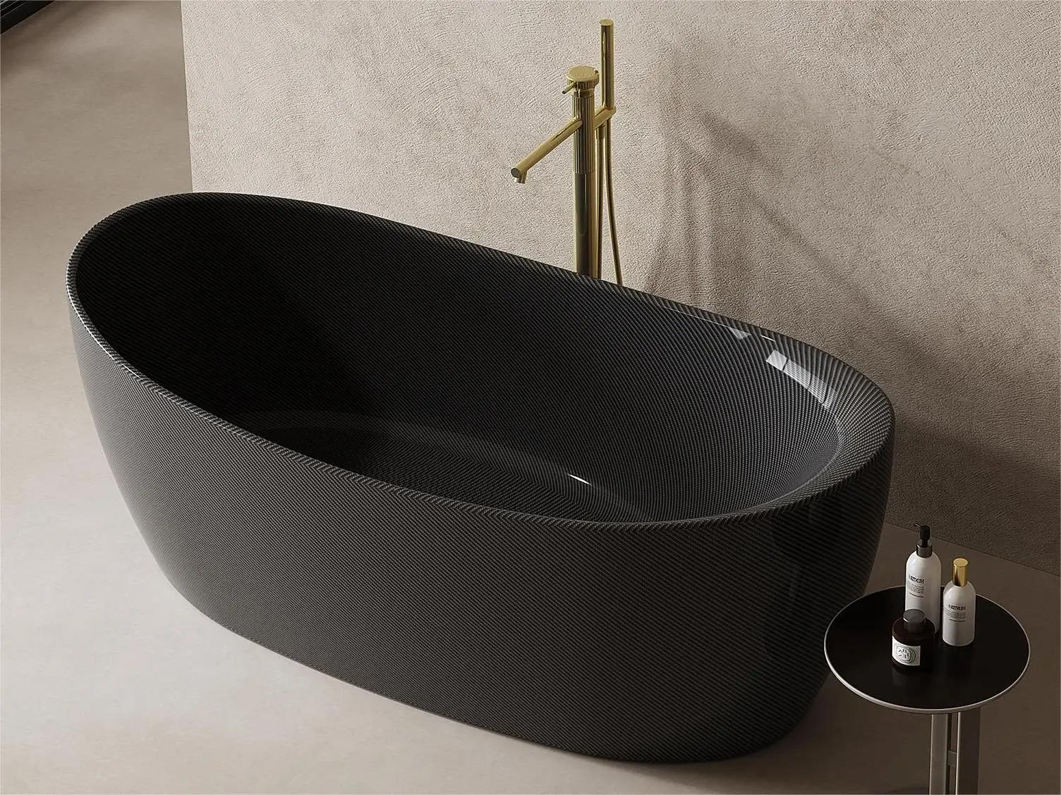 Baignoire îlot 170x80x63 fibre de Carbone