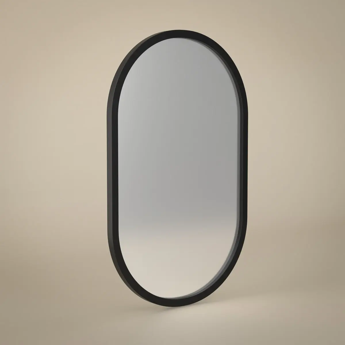 Miroir 50x80 cm LED avec cadre laqué noir mat, Corcega
