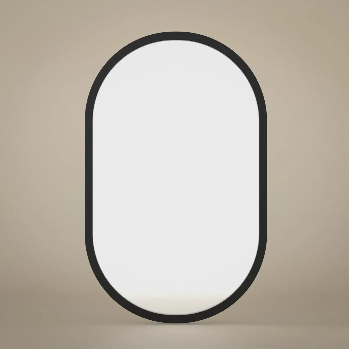 Miroir 50x80 cm LED avec cadre laqué noir mat, Corcega