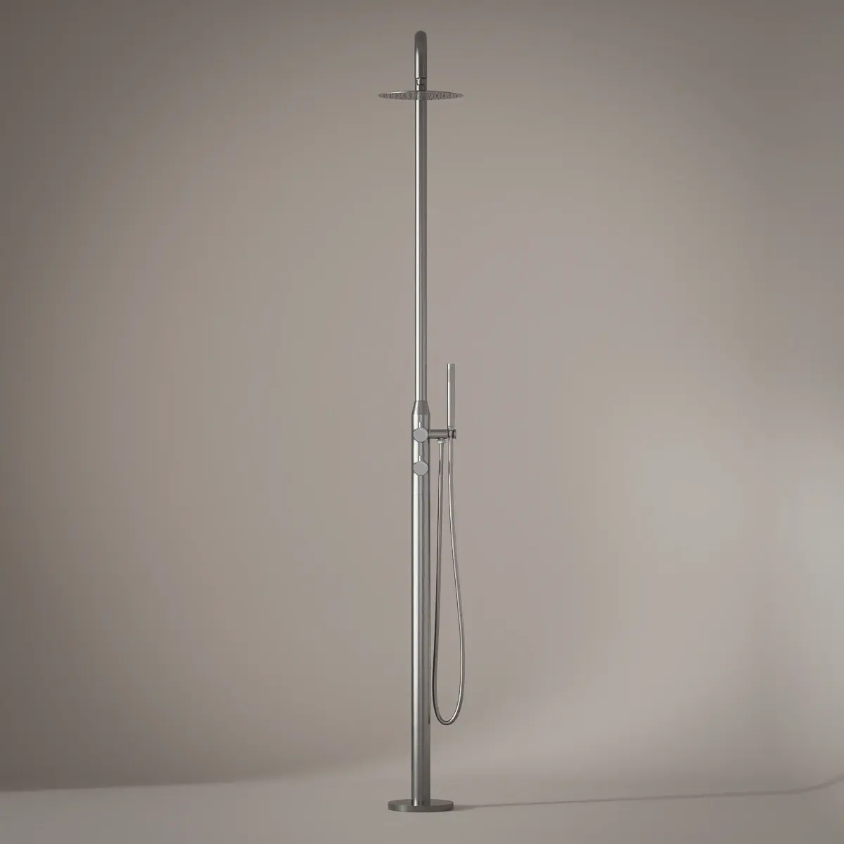 Colonne de Douche au sol Intérieur / Extérieur 316A, inox brossé, Châtelet