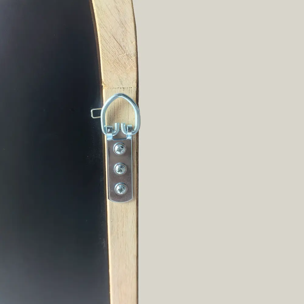 Miroir Demi-lune 55x100cm cadre Chêne, Hikari 