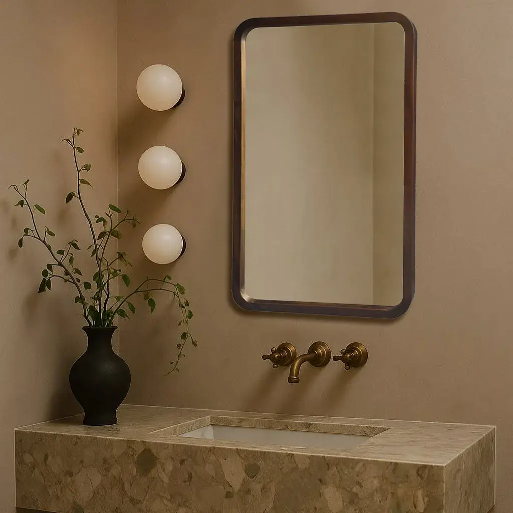 Miroir réversible 60x100cm, cadre Noyer, Yuna