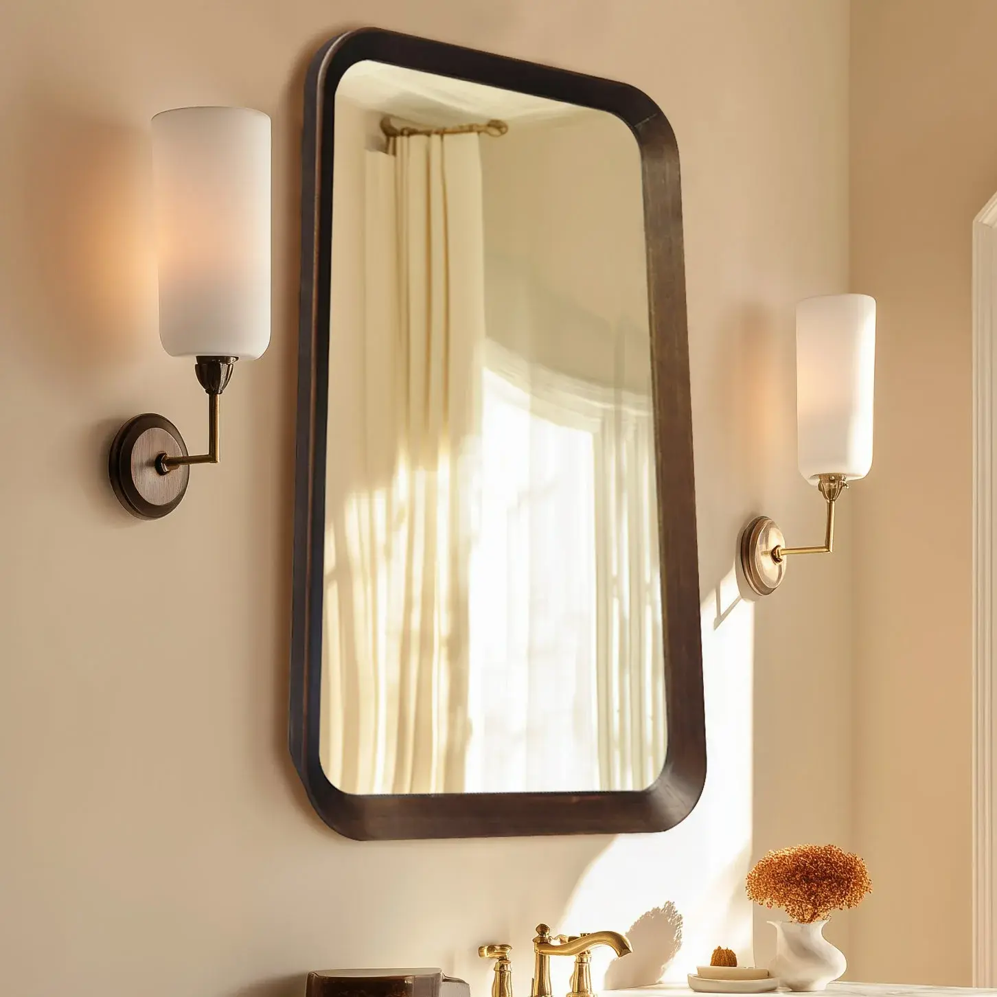 Miroir 50x80cm, cadre Noyer, Asami 