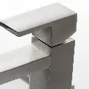 Robinet Mitigeur Lavabo Haut Carré, nickel brossé, _Q_ bec 252 mm.webp