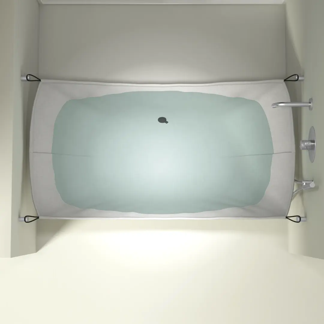 Baignoire souple pliable en coton, avec crochet, Omac