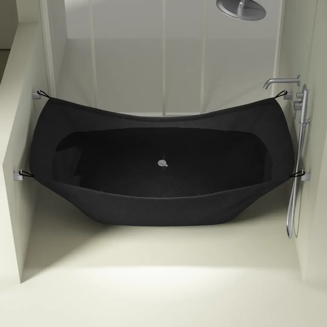 Baignoire souple pliable en coton,  avec crochet, Omac
