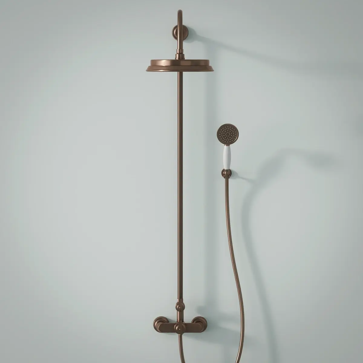 Colonne de douche avec mitigeur thermostatique, traitée cuivre, Liberty