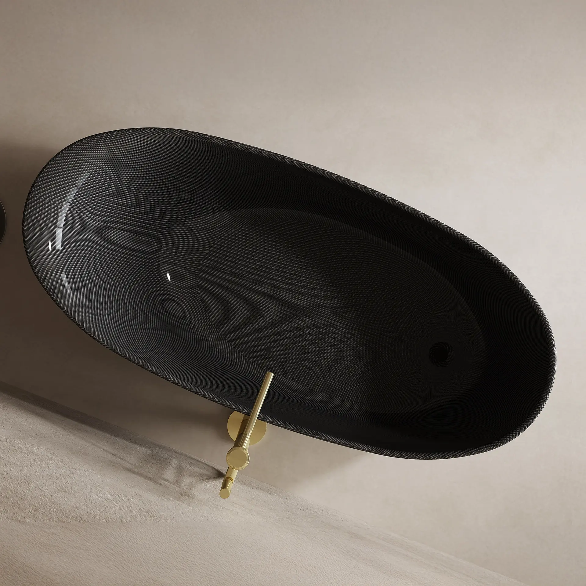 Baignoire îlot 170x80x63 fibre de Carbone
