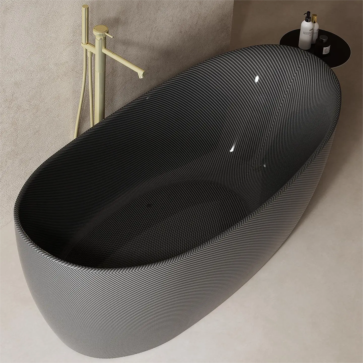 Baignoire îlot 170x80x63 fibre de Carbone