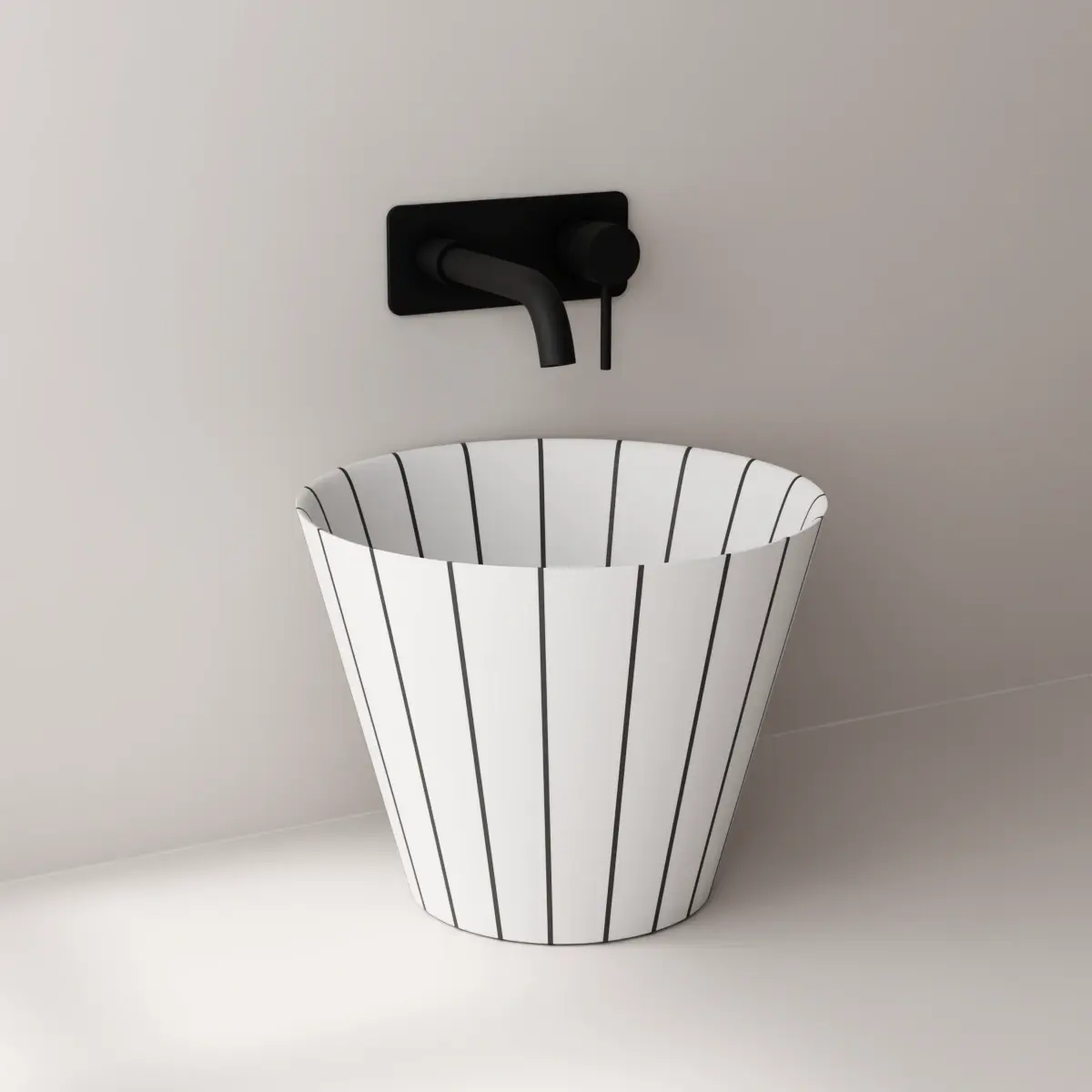 Vasque à poser blanc mat