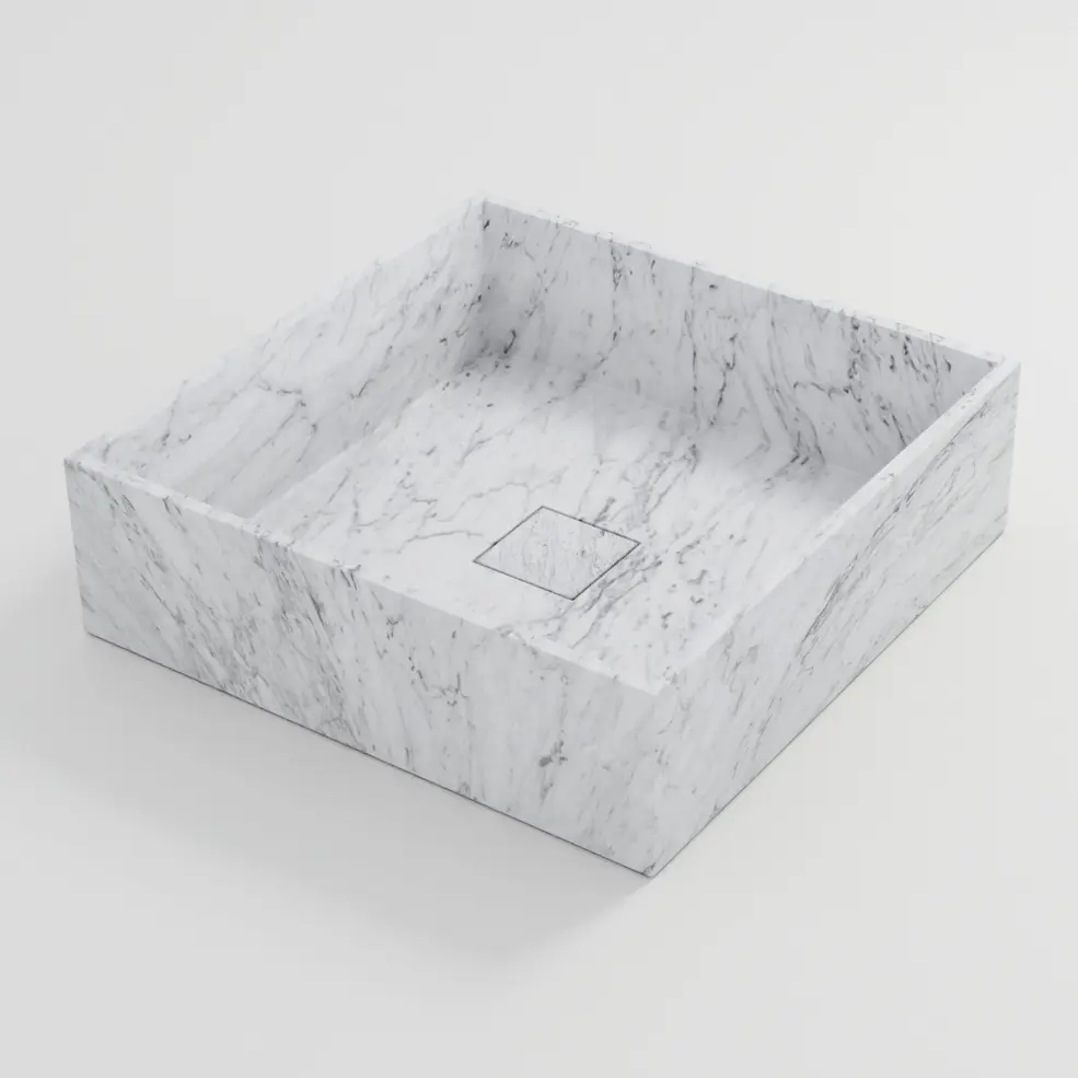 Carrara White Marble Sink1.webp