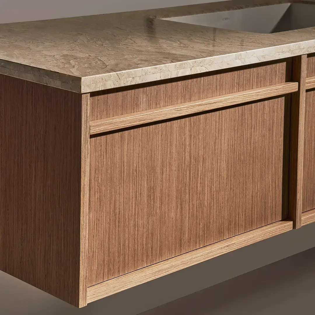 Ensemble meuble vasque chêne 180x58, plan marbre véritable, vasque céramique, miroir, Dilegno