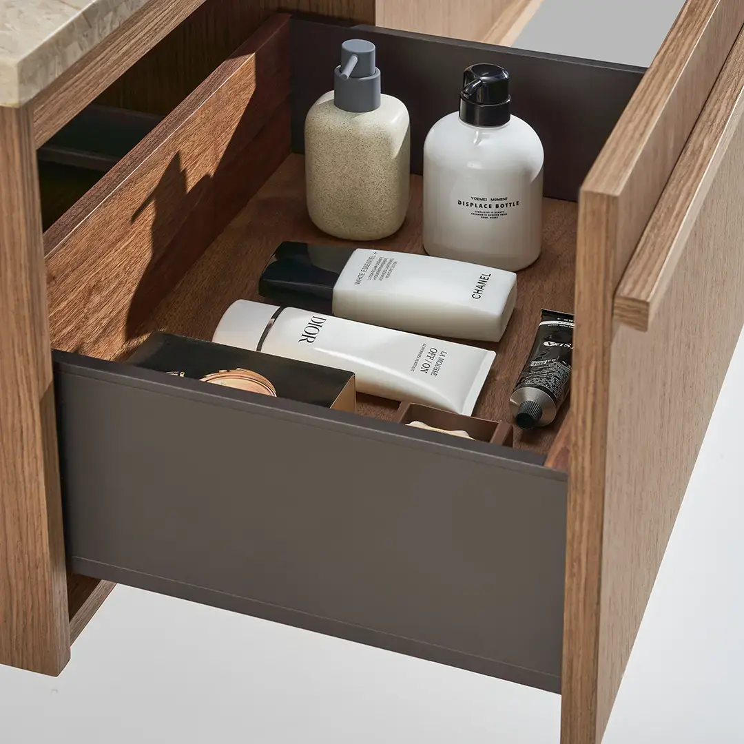 Ensemble meuble vasque chêne 180x58, plan marbre véritable, vasque céramique, miroir, Dilegno