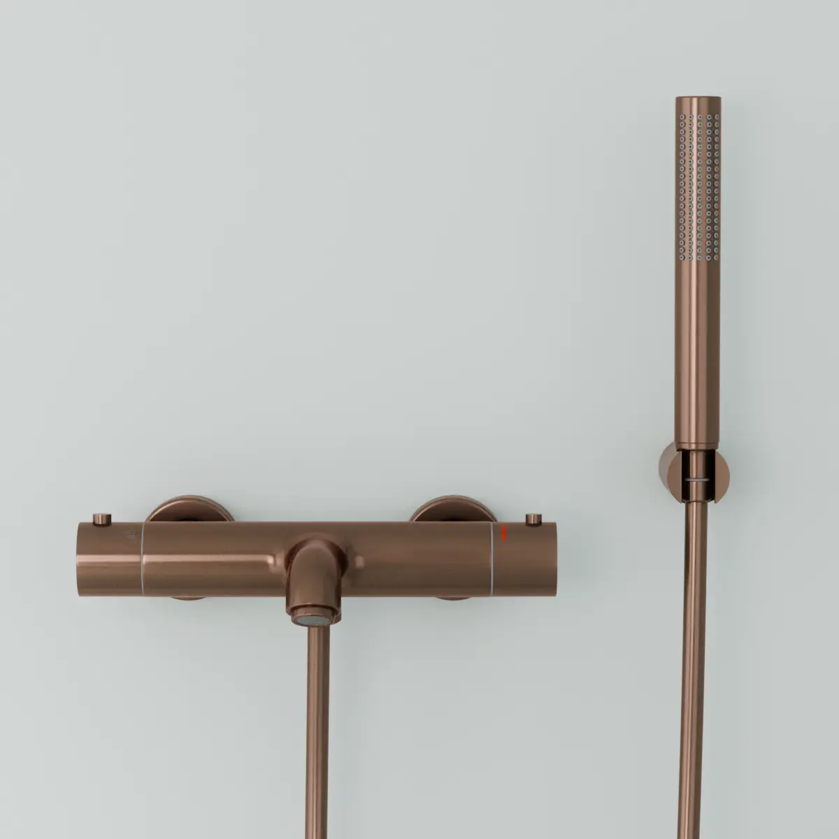 Mitigeur thermostatique bain-douche, cuivré brossé, Châtelet