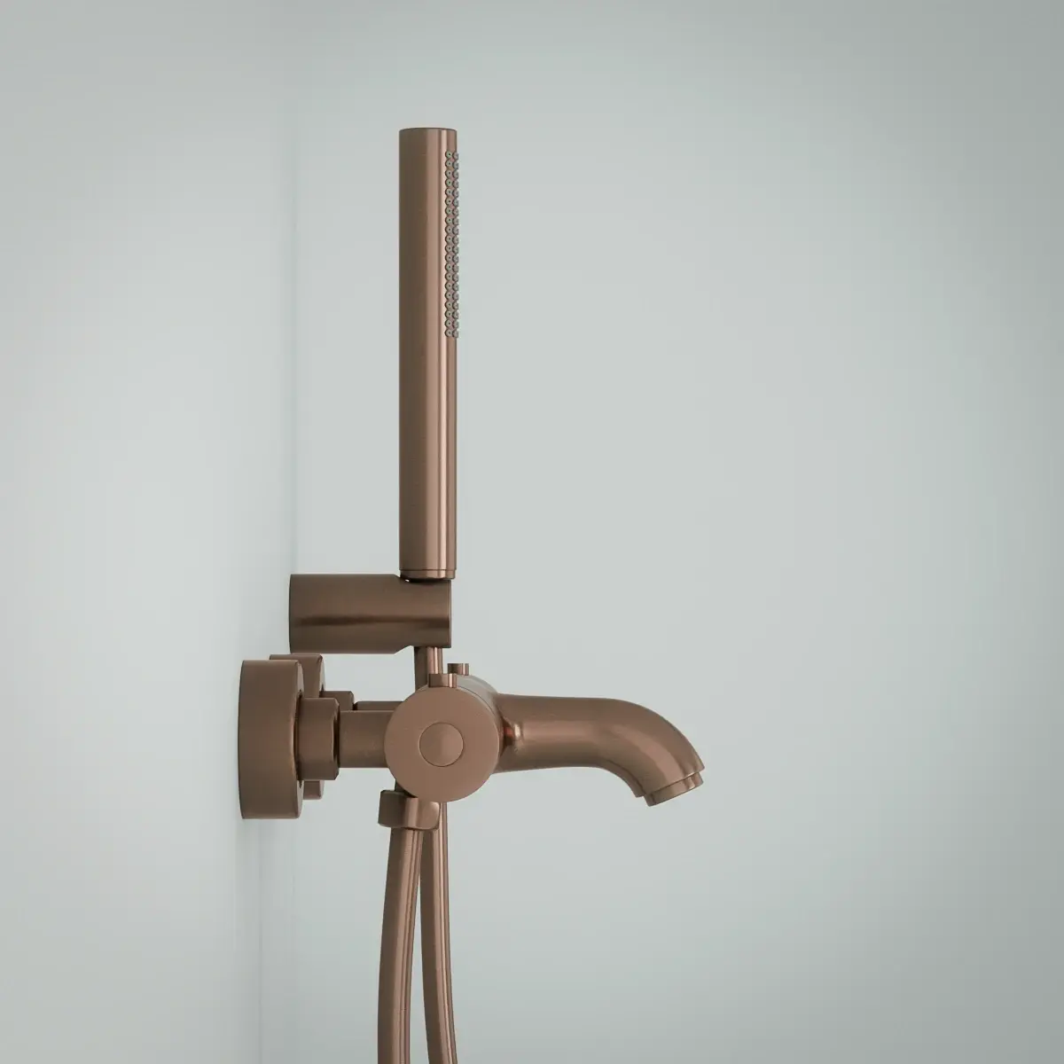 Mitigeur thermostatique bain-douche, cuivré brossé, Châtelet