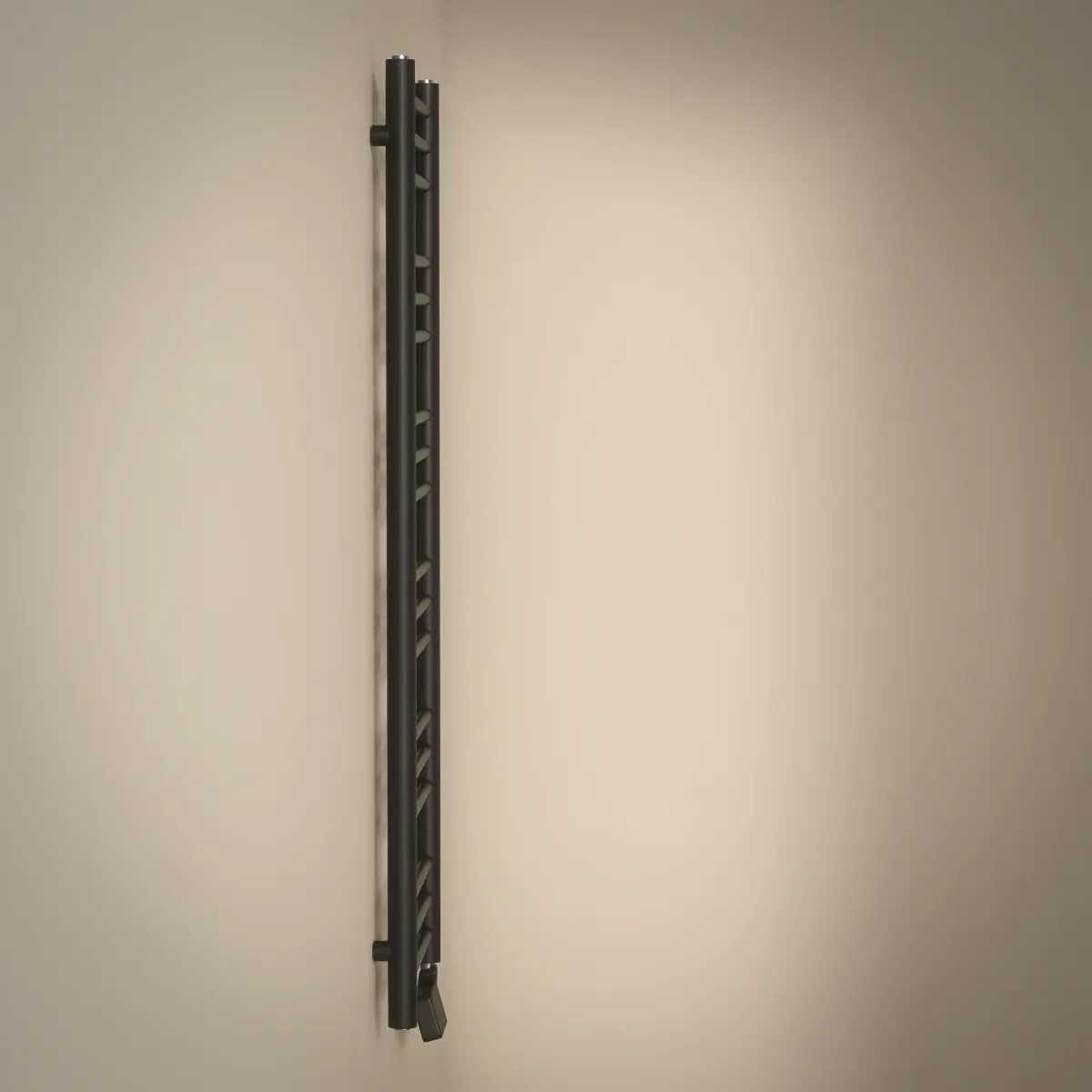 Sèche-Serviettes électrique, 120x50 cm, 500W, Noir Mat, Châtelet