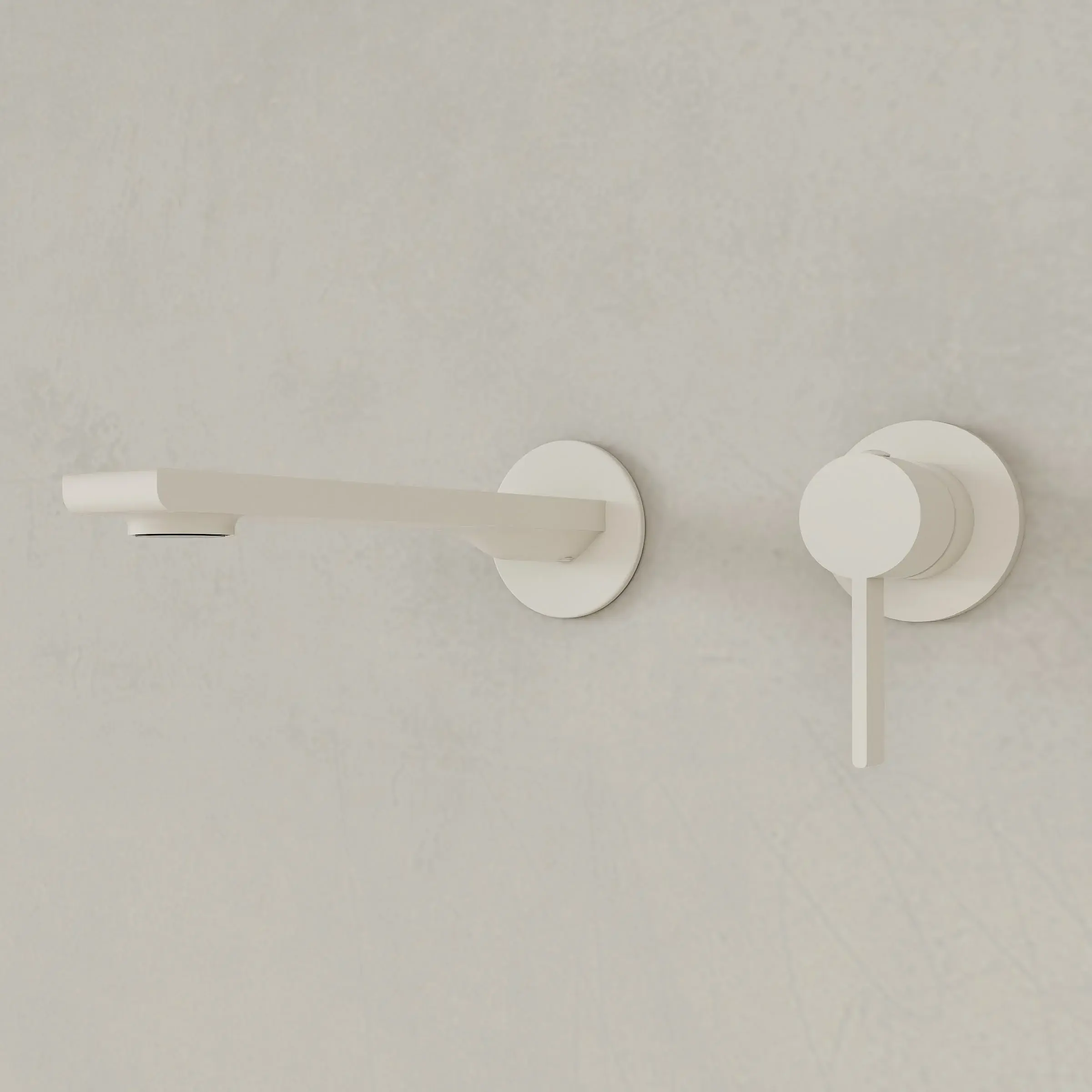 Ensemble Meuble vasque, 180cm, robinetterie, crédences, miroirs, colonnes de rangement, Cream white, Aero 