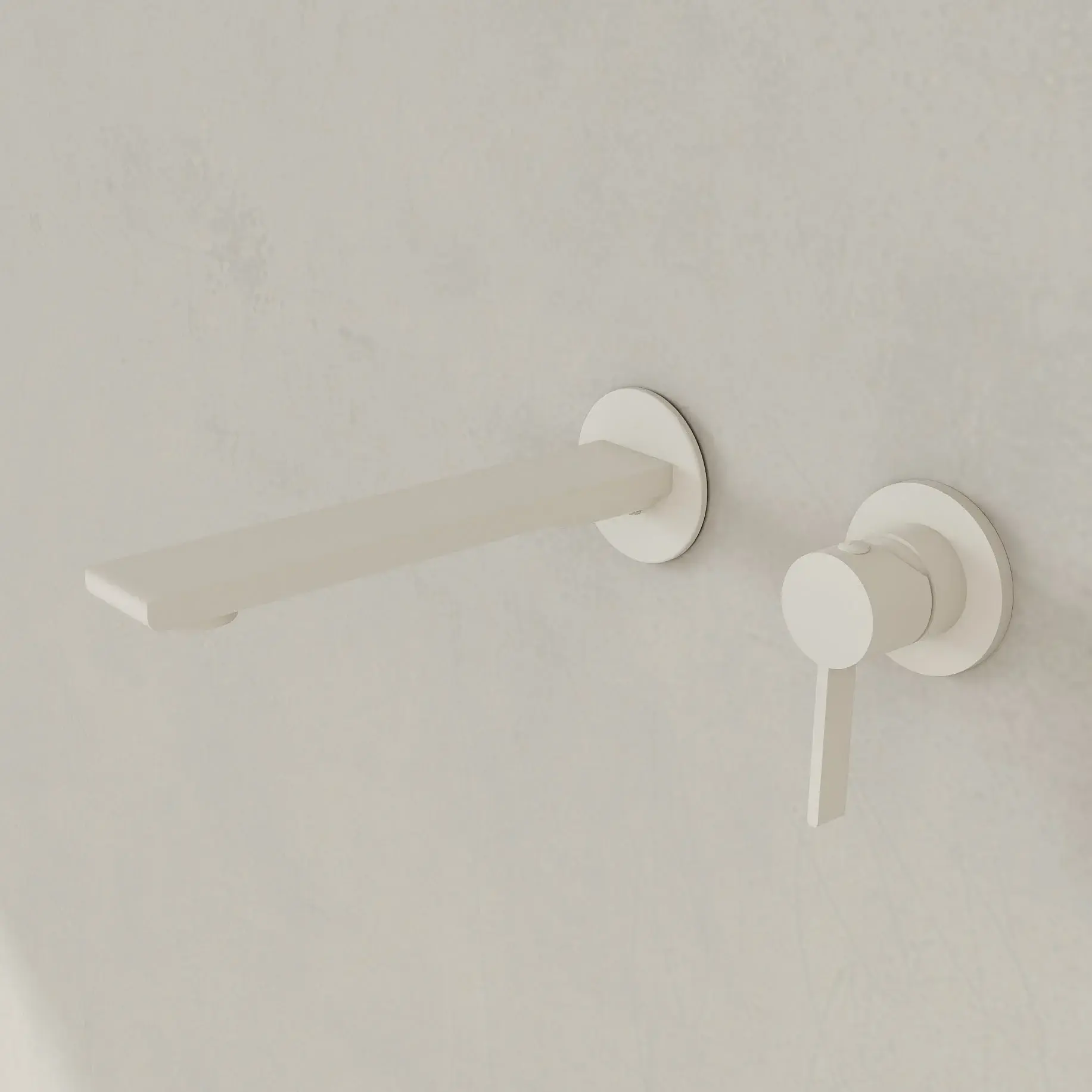 Ensemble Meuble vasque, 180cm, robinetterie, crédences, miroirs, colonnes de rangement, Cream white, Aero 