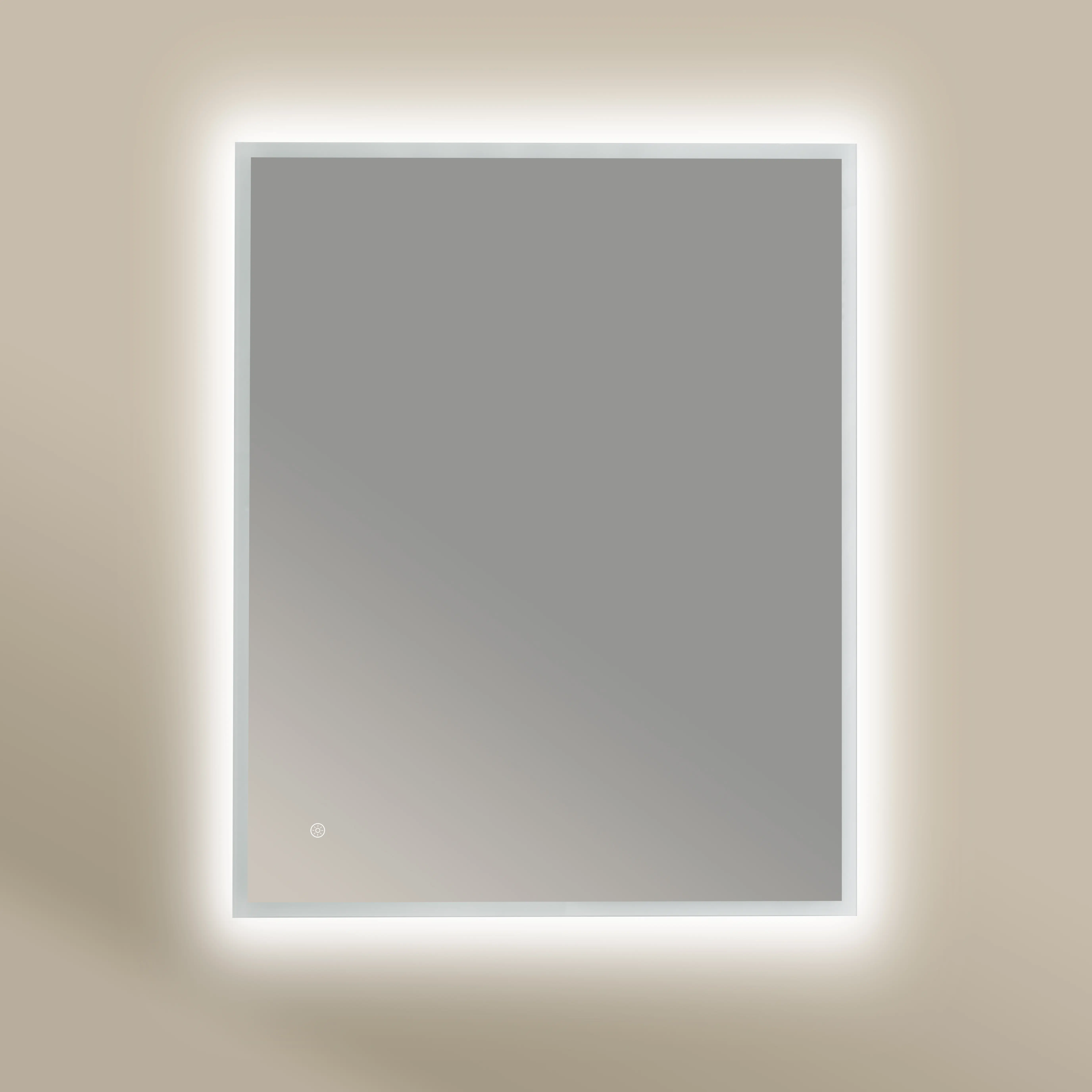 Miroir Rectangulaire 100X80 sans cadre éclairage frontal Led, Sofia 