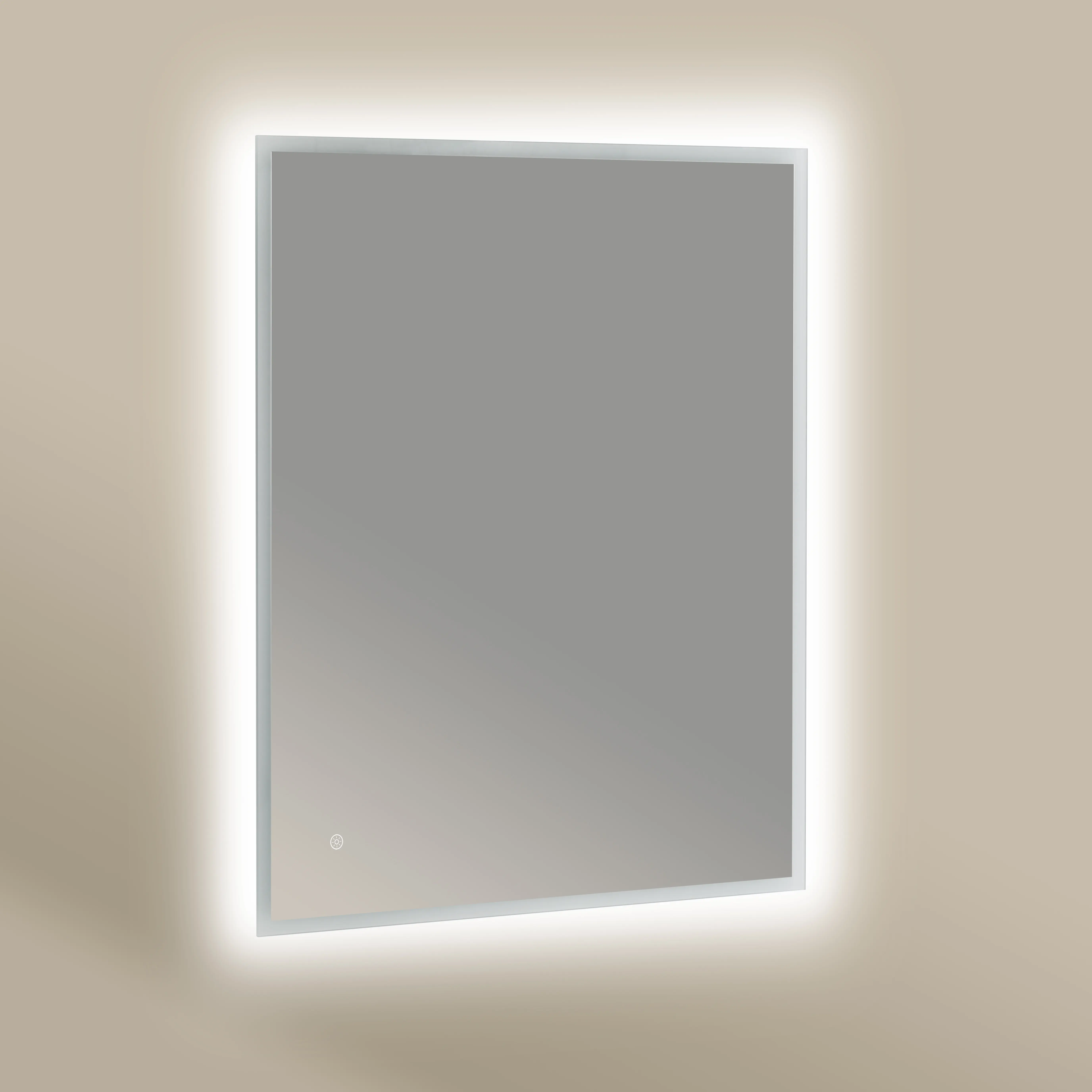 Miroir Rectangulaire 100X80 sans cadre éclairage frontal Led, Sofia 