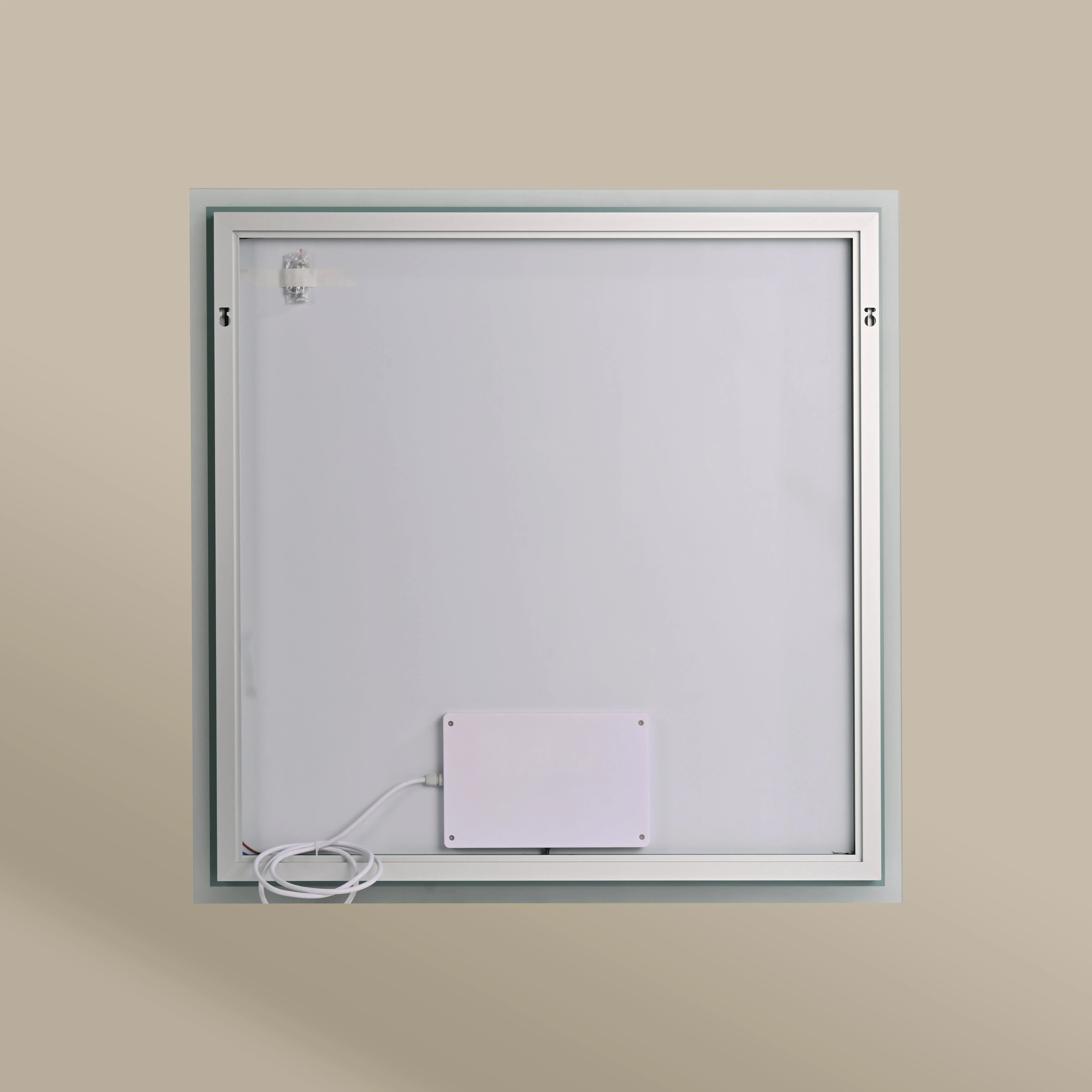 Miroir 80x80cm, éclairage frontal et rétroéclairage, Sofia