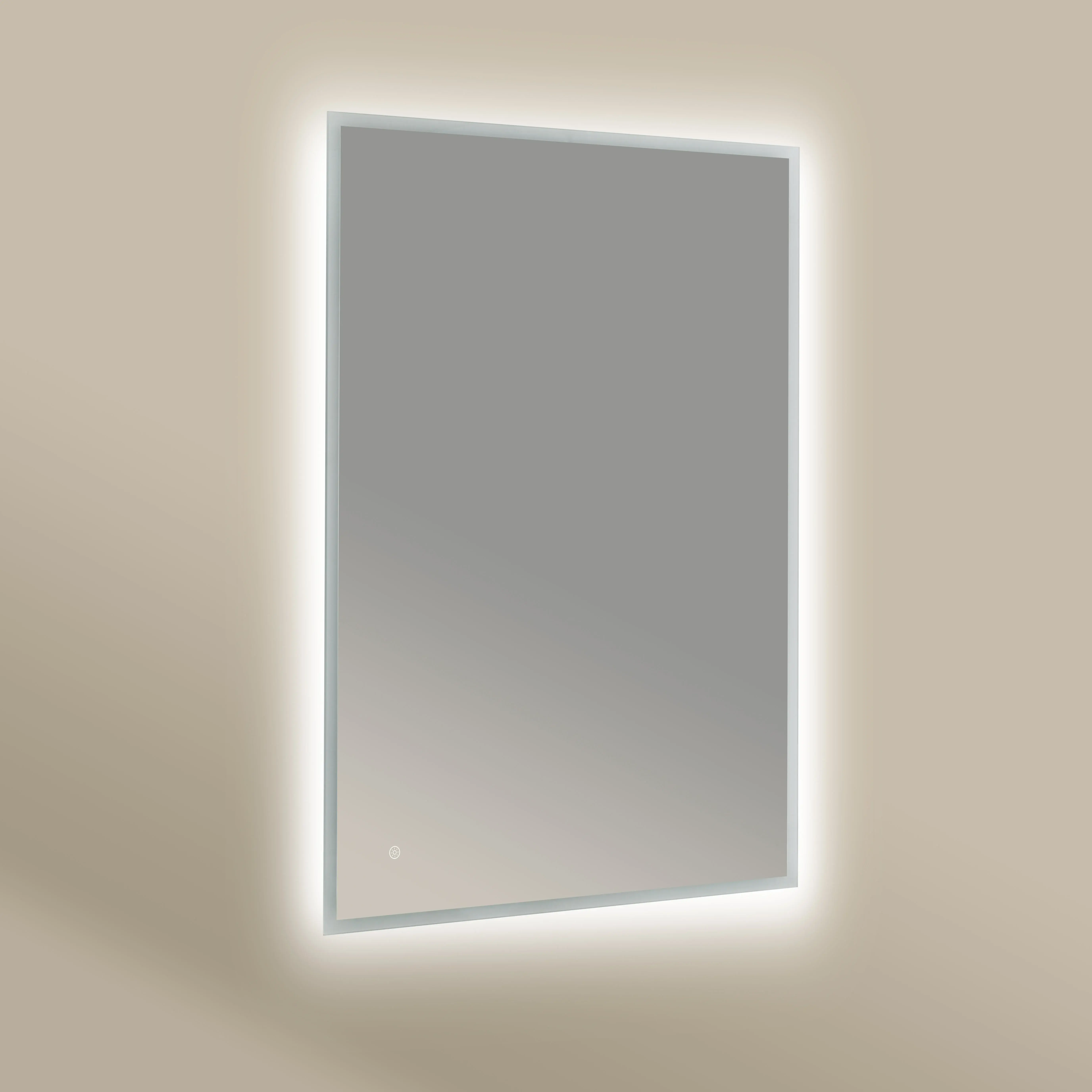 Miroir 120x80cm horizontal ou vertical, éclairage frontal et rétroéclairage, Sofia