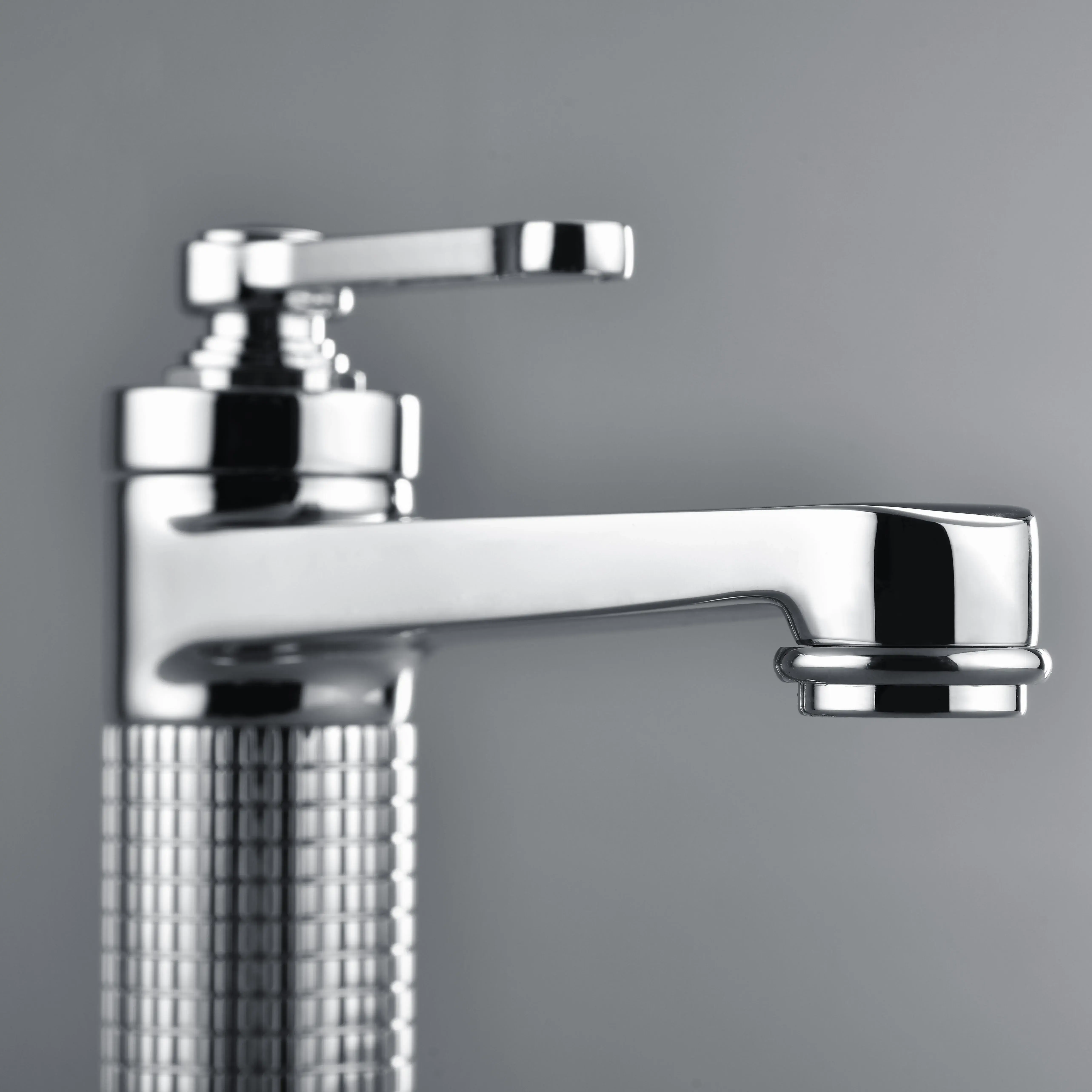 Mitigeur lavabo cannelé, Chrome, César 