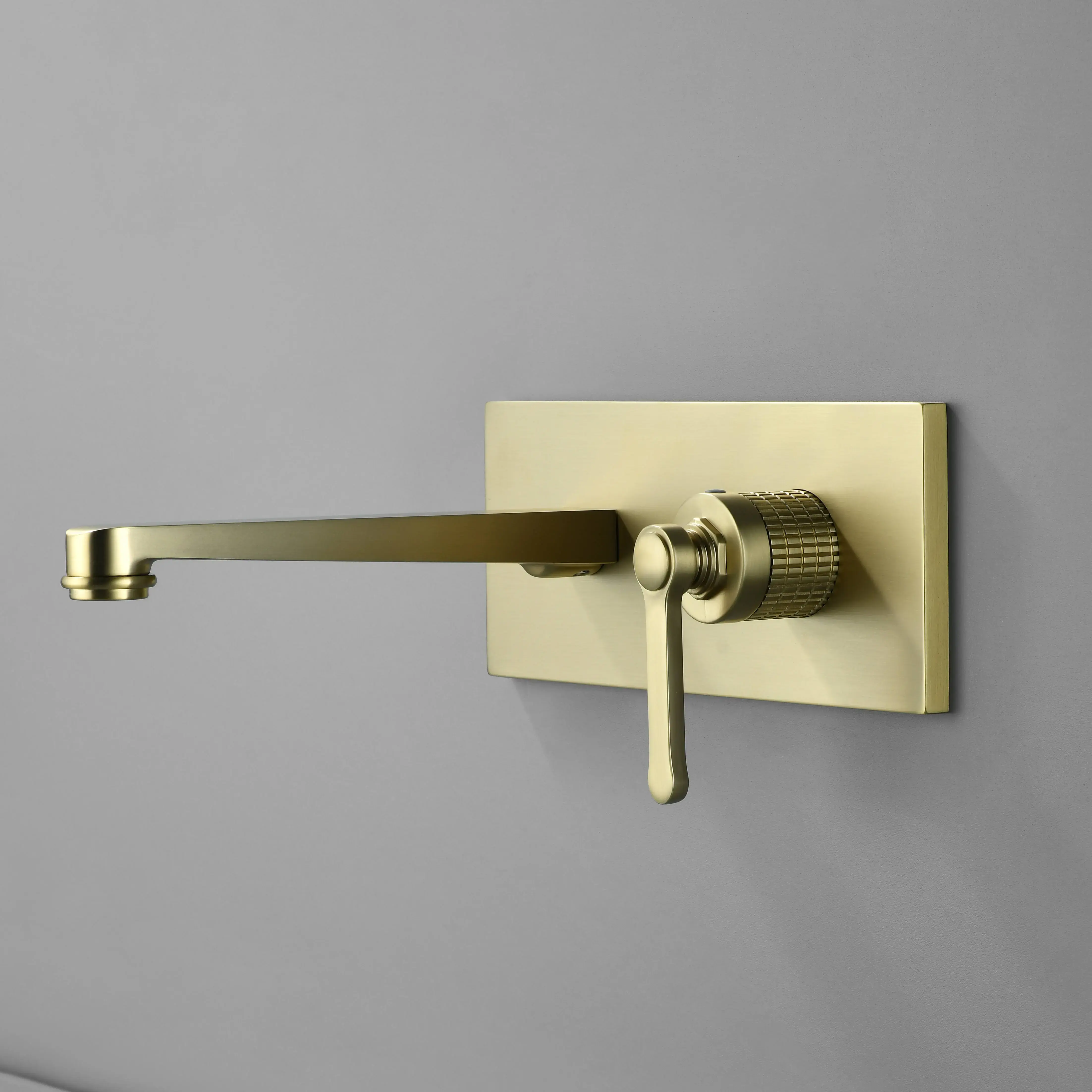 Mitigeur lavabo encastré, Doré brossé, César