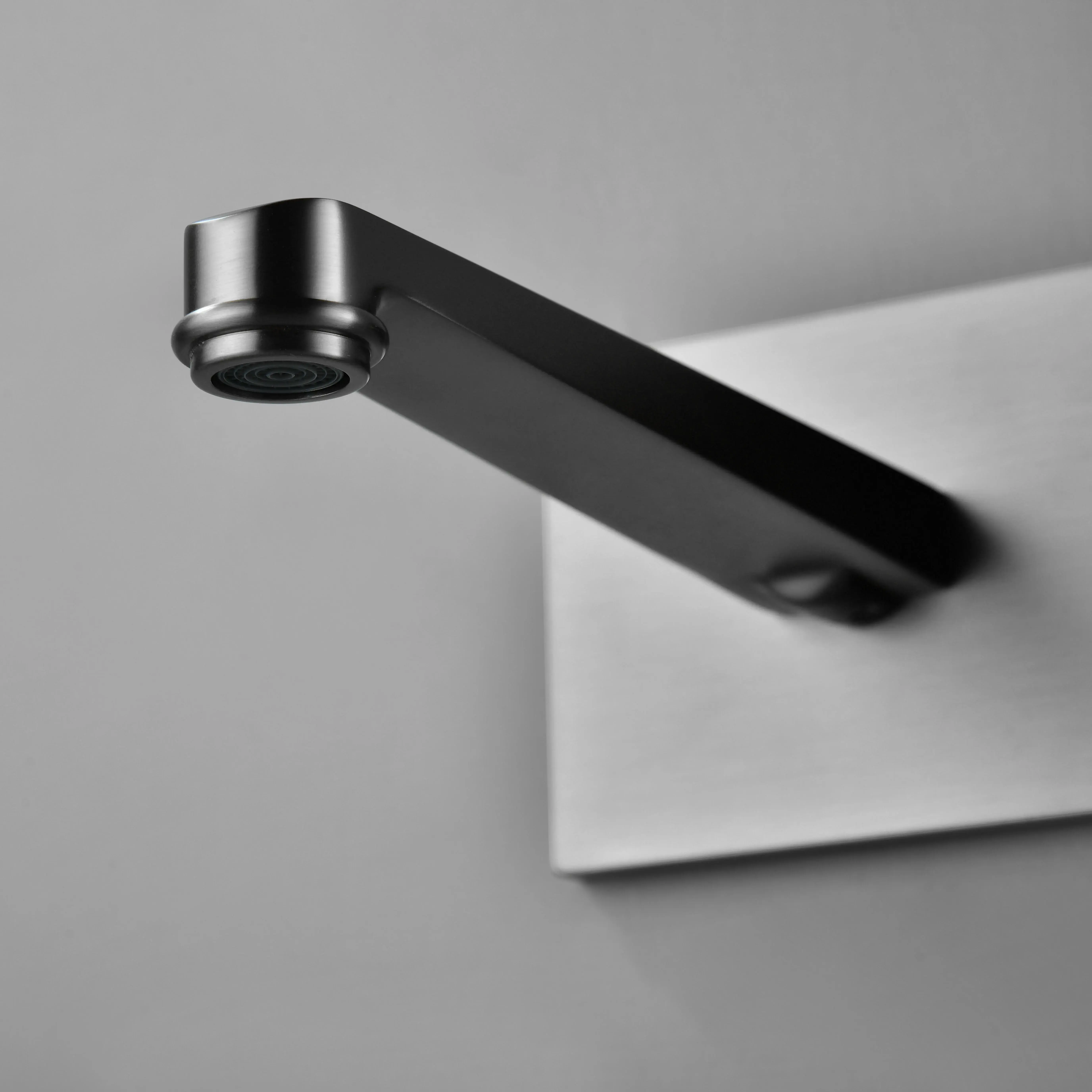 Mitigeur lavabo encastré, Gun métal, César