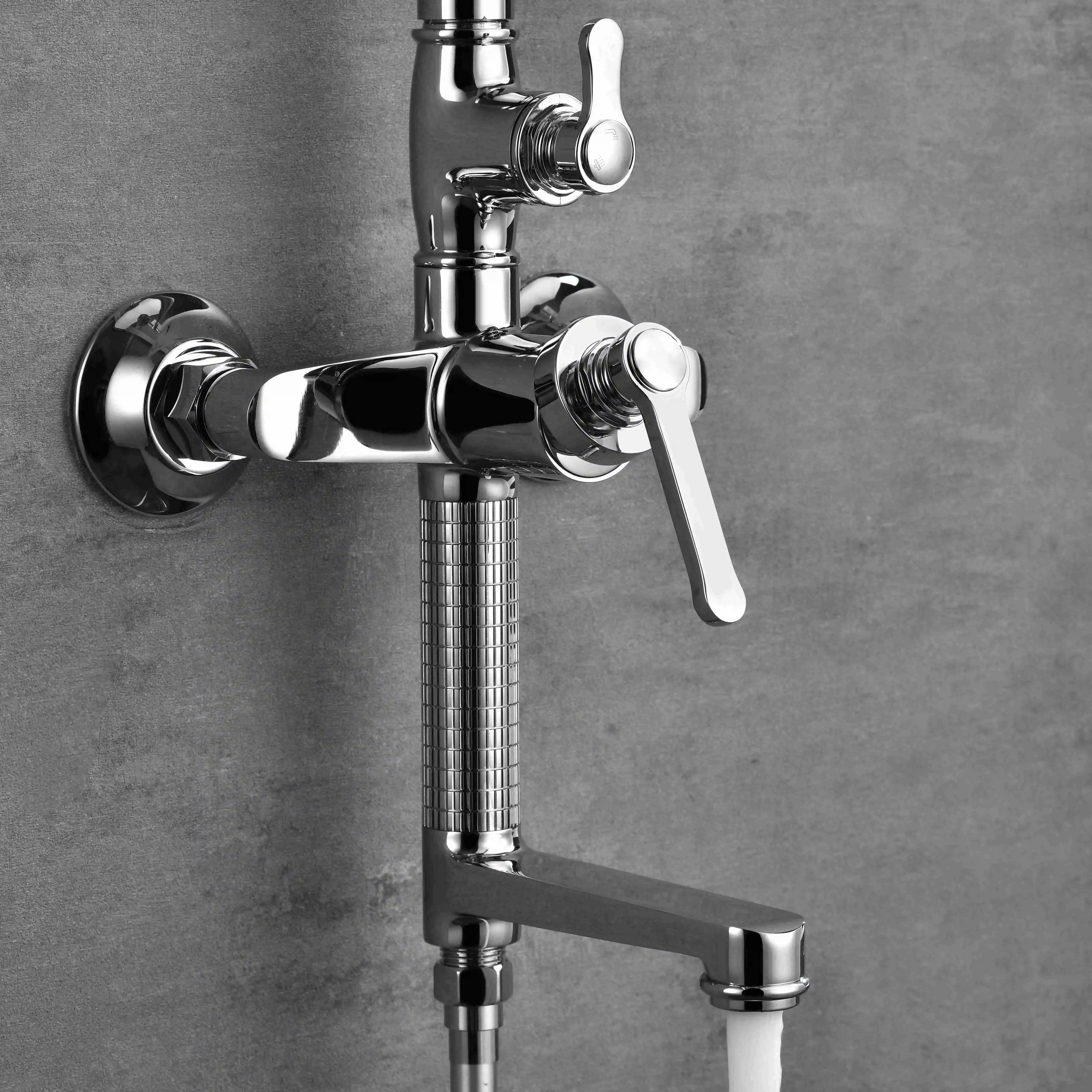 Colonne de douche et bain douche cannelée, Chrome, César 