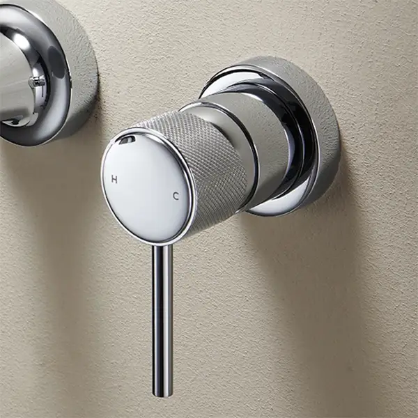 Robinet mitigeur lavabo mural encastré chromé, Bruma