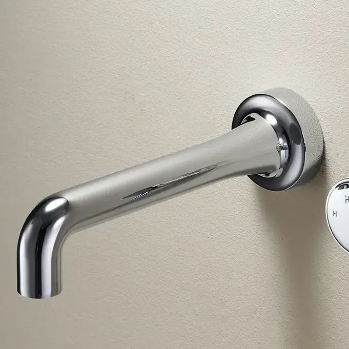 Robinet mitigeur lavabo mural encastré chromé, Bruma