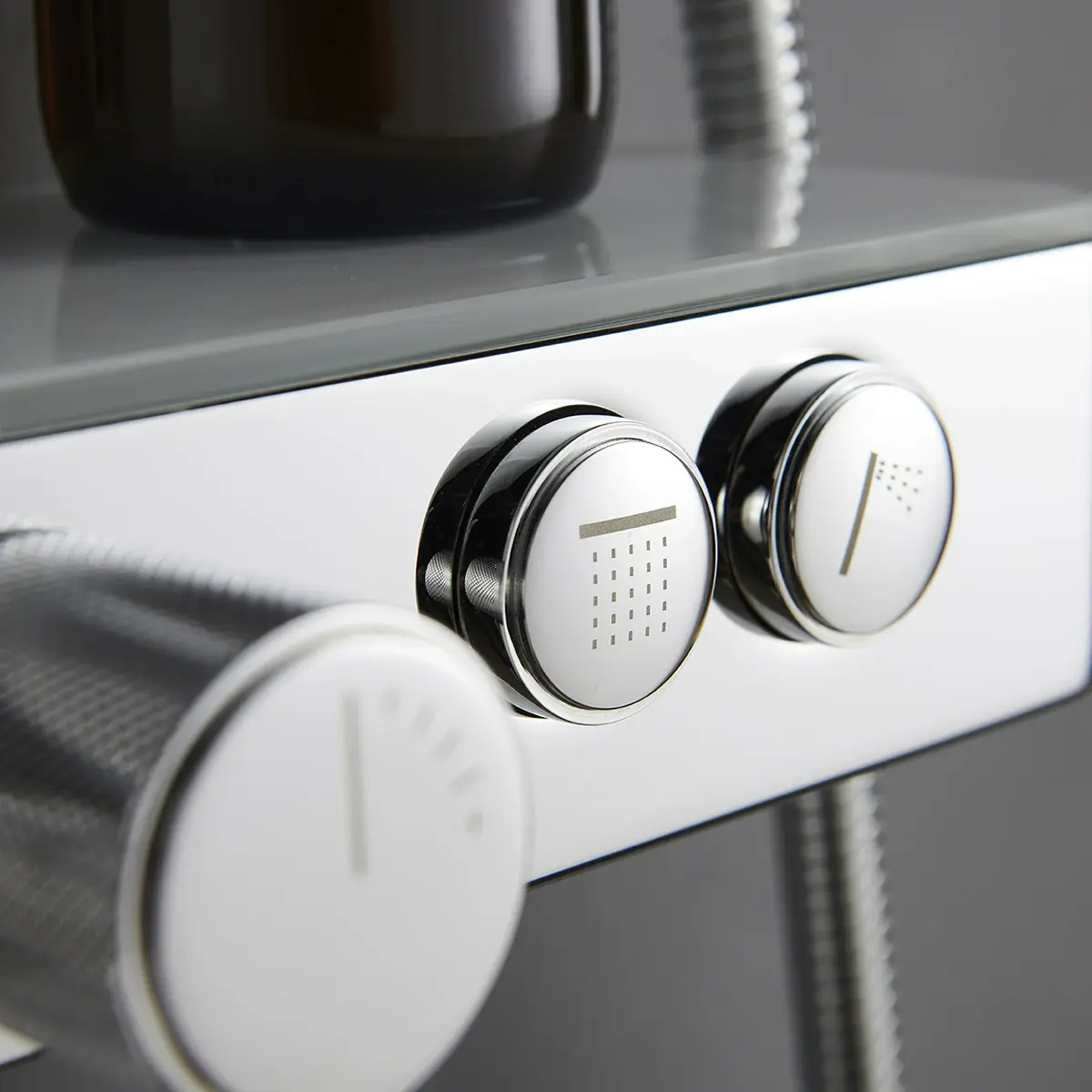 Colonne de douche avec mitigeur thermostatique, Chromé, Bruma
