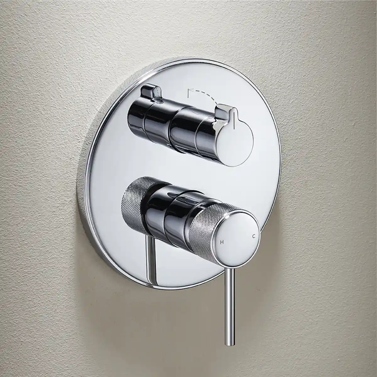 Composition mitigeur de douche encastrée, Chromé, Bruma