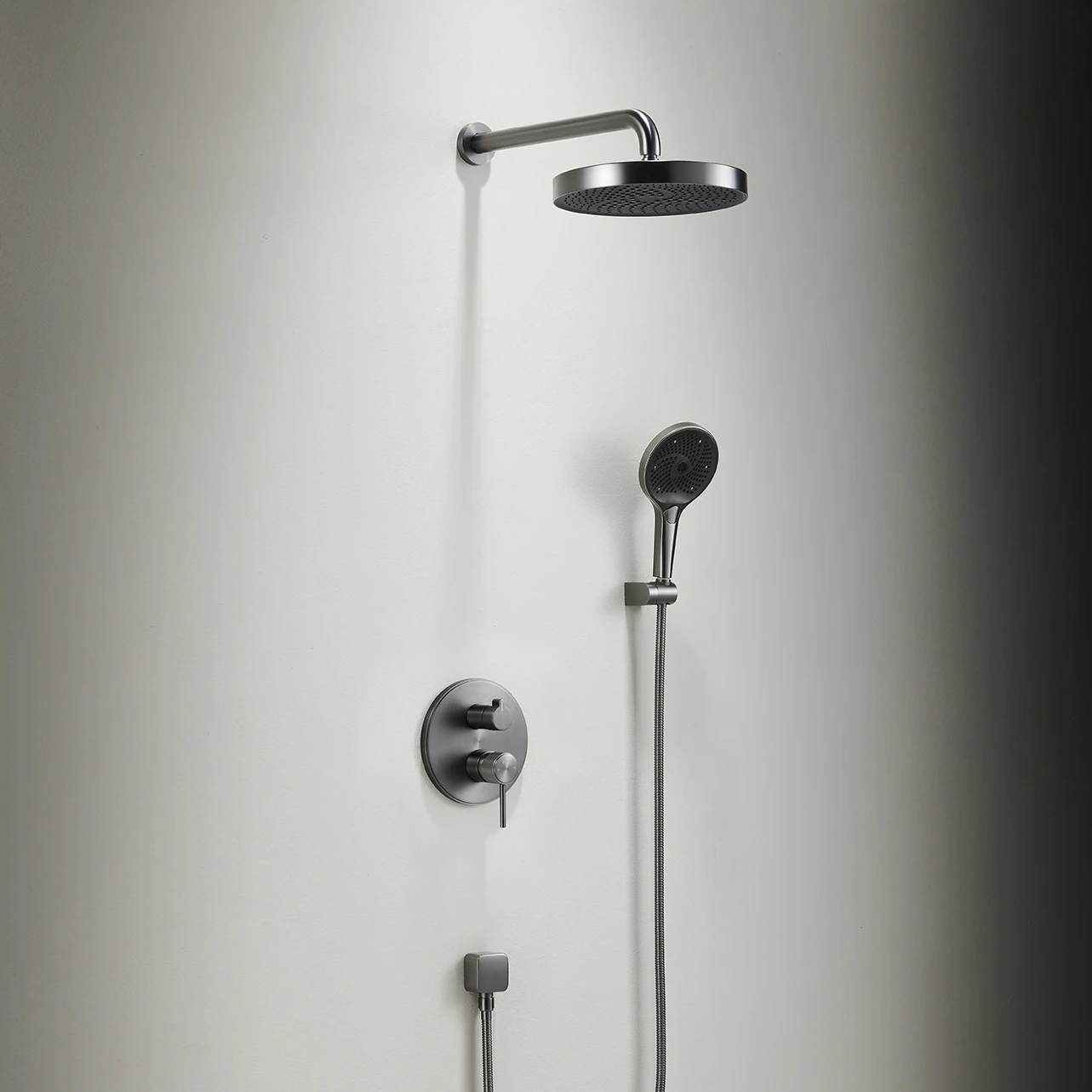 Composition mitigeur de douche encastrée, Gun métal, Bruma