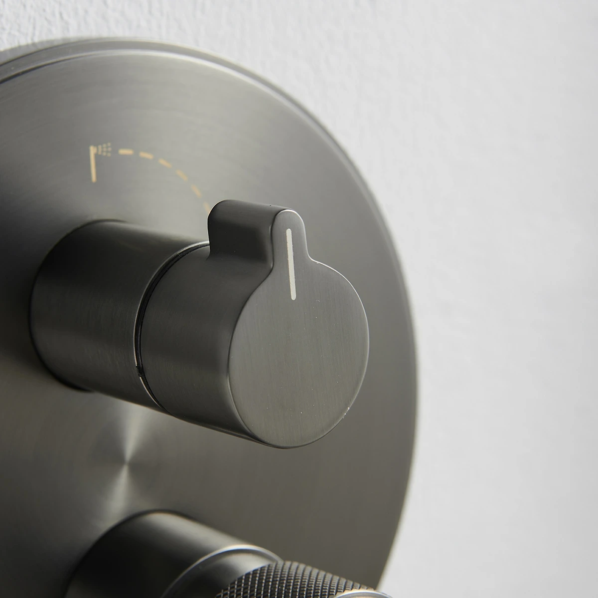 Composition mitigeur de douche encastrée, Gun métal, Bruma