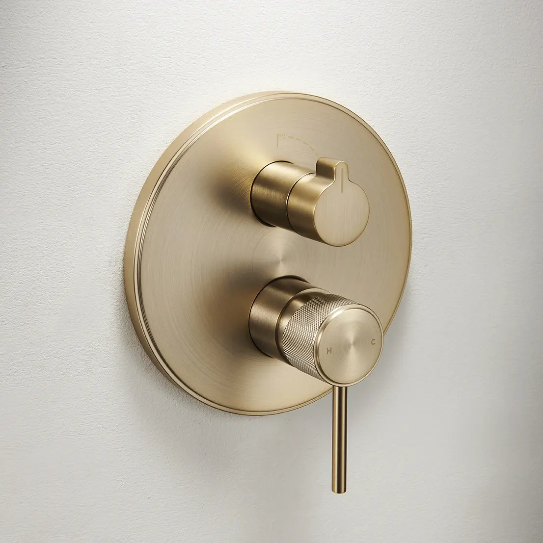Composition mitigeur de douche encastrée, Champagne, Bruma 