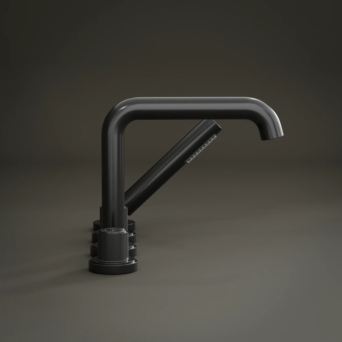 Robinet mitigeur bain-douche de plage Gun métal, Bruma