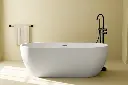 Baignoire îlot ovale en acrylique mat, 170 cm, Calipso (1).webp