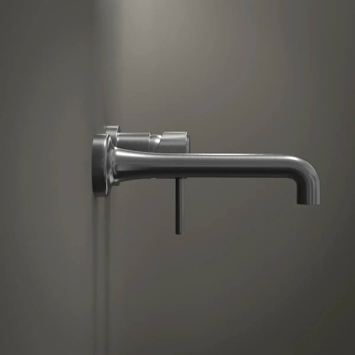 Robinet mitigeur lavabo mural encastré Gun métal, Bruma