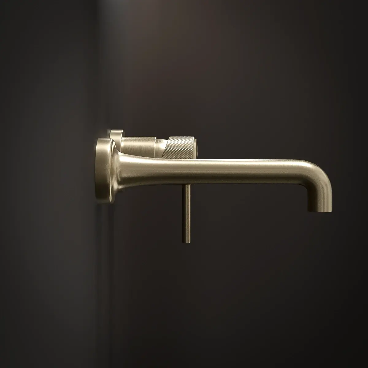Robinet mitigeur lavabo mural encastré Champagne, Bruma