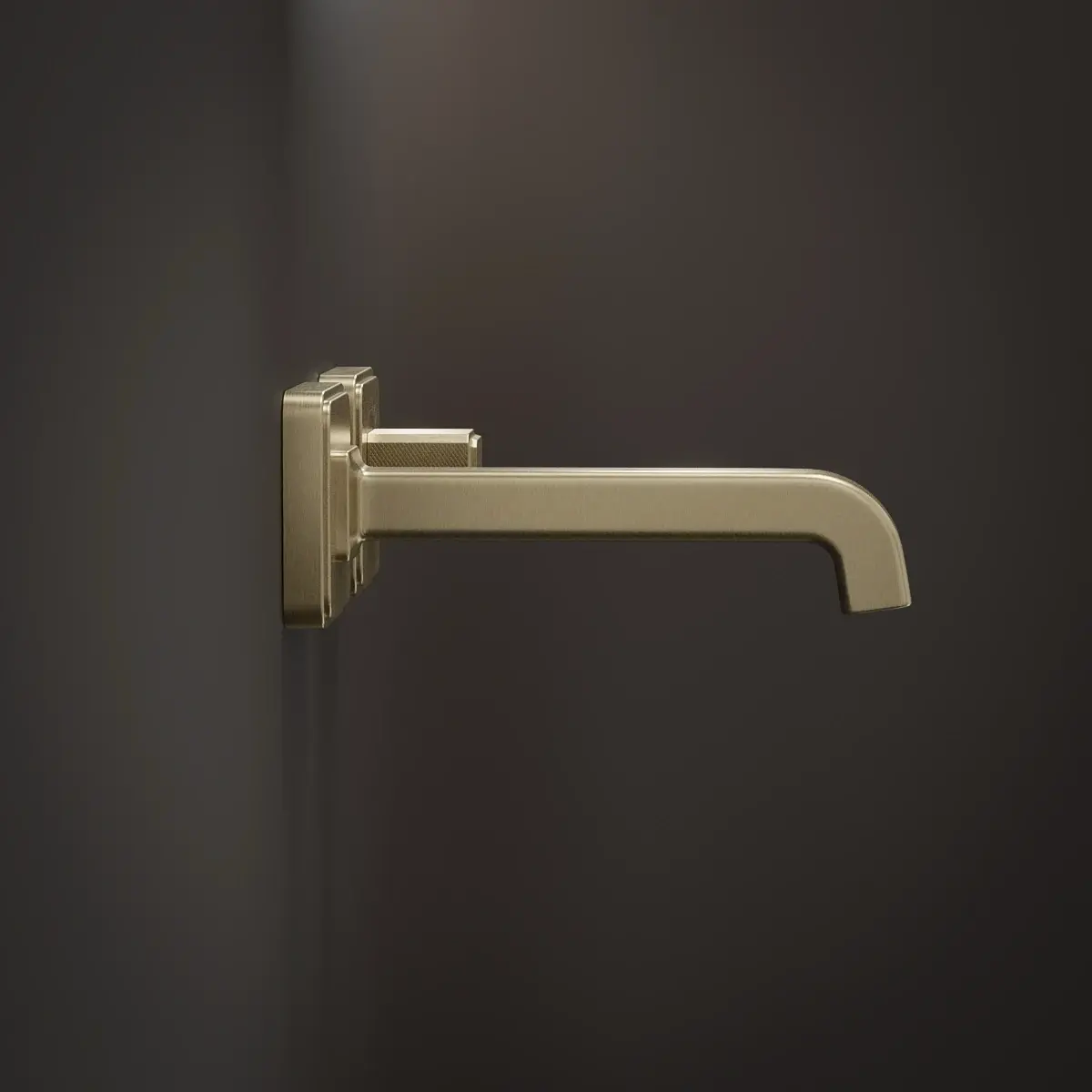 Mitigeur de lavabo encastré, manette cannelée, Champagne, Star  