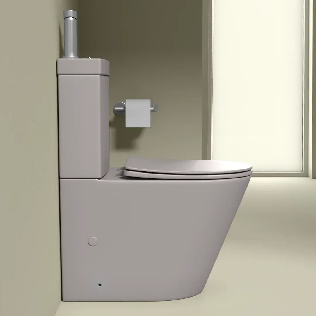  Wc au sol avec lave main intégré et vidage, Gris mat,  Intégral 2   