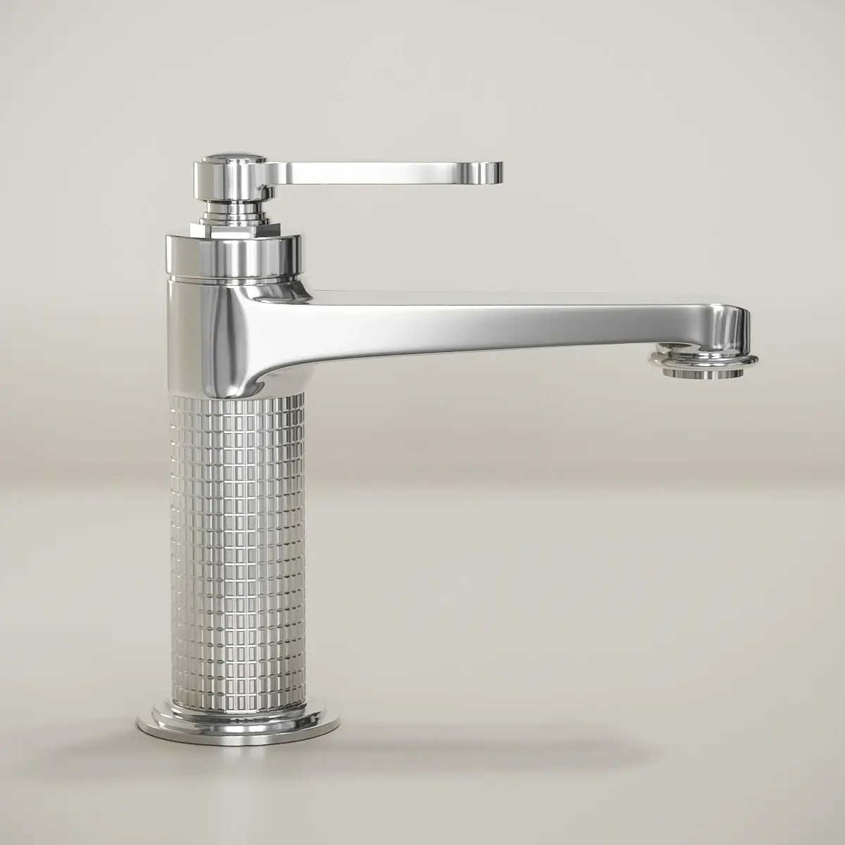 Mitigeur lavabo cannelé, Chrome, César 